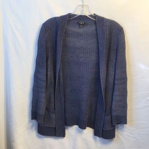 Talbot’s Women’s cardigan sweater, Size Sp, Blue, two front pockets.